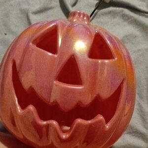 Pink Ceramic Jack-O'-Lantern